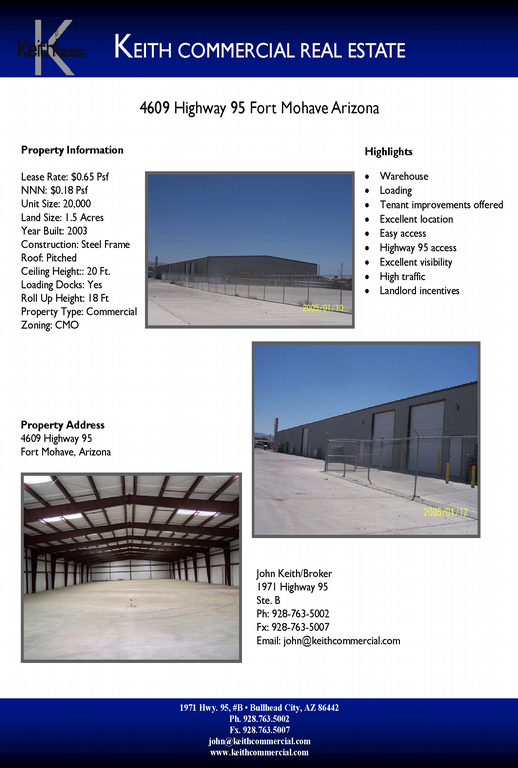 Pictures For Keith Commercial Real Estate In Bullhead City Az 86442 Commercial Real Estate Marketing Package Template